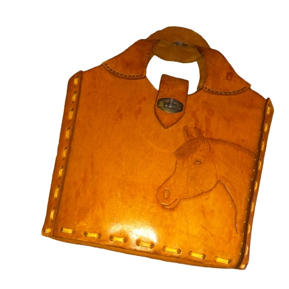 Vintage Bags Vintage Hand Tooled Leather Horse Purse Poshmark